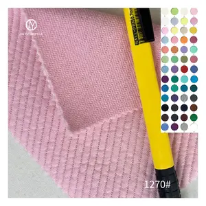 44 Cotton 54 Polyester 2 Spandex 300g Elastic Twill Waffle Fabric Winter Casual Wear Hoodie Knitted Jacquard Fabric