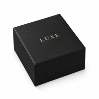 Boîte à bijoux magnétique de luxe personnalisée avec doublure en éponge et impression offset, boîte cadeau rigide pour boucles d'oreilles, bagues, colliers, vente en gros