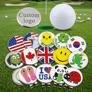 Marqueur de balle de <span class=keywords><strong>golf</strong></span> personnalisé en gros avec logo, plaqué fer 25 mm, avec clip magnétique pour chapeau, outil d'alignement et de visée pour le putting, idéal pour les cadeaux de <span class=keywords><strong>golf</strong></span> - Product Image 2