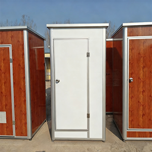 Cabina de ducha móvil individual moderna, bloque de baño exterior, ducha prefabricada, ducha portátil para obra de construcción - Product Image 6