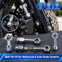 Kit de raccords banjo quatre pièces en acier au carbone chromé pour conduite de frein hydraulique moto et automobile – Vente en gros