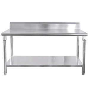 Best Selling 304 Stainless <b>Steel</b> <b>Commercial</b> <b>Kitchen</b> Work Table with Backrest Round Leg Top Seller in <b>Steel</b> <b>Fabrication</b> Equipment - Product Image 3