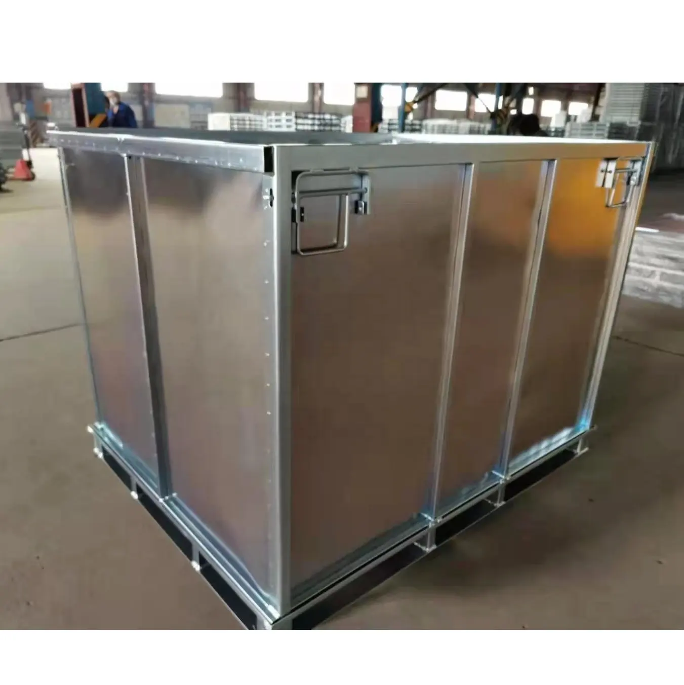 Storage Metal Box Pallet Logistics Storage Detachable Stackable Metal Steel Box Pallet