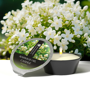 Aceite de masaje aromático calmante, terapia de velas, venta al por mayor, ingredientes naturales no grasos, Aceite de Masaje de vela vegana en tarro para pedicura - Product Image 1