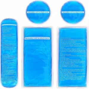 Paquete de 5 Compresas de Gel Reutilizables para Lesiones, Compresas Frías/Calientes para Alivio del Dolor, Rehabilitación, Clase II Médica, Tratamiento Flexible para el Cuerpo - Product Image 1