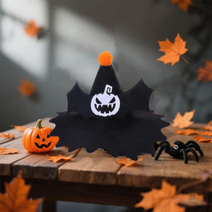 Atacado Ajustável <span class=keywords><strong>Black</strong></span> Cat Cap <span class=keywords><strong>Hat</strong></span> Cap Inverno Cap Festival Acessório Decoração Do Partido Cão gato Halloween Abóbora Preto Pet <span class=keywords><strong>Hat</strong></span> - Product Image 2