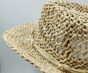 2025 Nieuwe Aankomst Zomer Strand Corn Stro Cowboyhoed Voor Vrouwen Mannen Strand Reizen Strohoed - Product Image 6