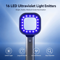 Medical Grade Pet Wood Lamp 16 LED UV Emitters Veterinary Skin Examination Light for Cat Dog Clinic Veterinary Wood's Lamp