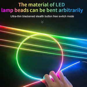 Nouvel Éclairage Intérieur Auto Lumière <span class=keywords><strong>LED</strong></span> Bandes 22-en-1 Ambiance pour Honda Tesla F150 12V Contrôle <span class=keywords><strong>Sans</strong></span> <span class=keywords><strong>Fil</strong></span> par APP - Product Image 2