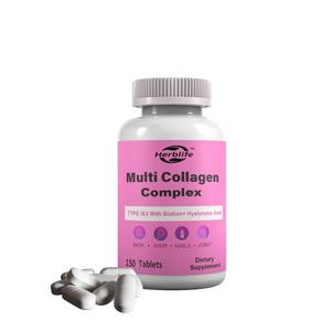 Prix d'usine OEM, vente chaude, <span class=keywords><strong>comprimés</strong></span> de peptides de collagène marin avec <span class=keywords><strong>acide</strong></span> <span class=keywords><strong>hyaluronique</strong></span> pour la santé de la peau, des cheveux, des ongles et des articulations - Product Image 2