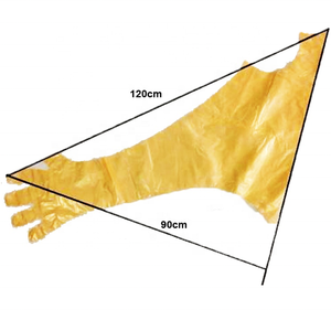 Guanti veterinari lunghi fino alle spalle di 120CM con testa integrata di Routine speciali per cure di emergenza esami vaginali inseminazione - Product Image 6