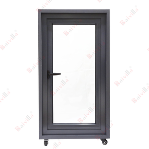 Fenêtre à battant au design moderne non thermiquement cassée Cadre en alliage d'aluminium Filet d'écran en acier inoxydable avec ouverture pour la construction - Product Image 4