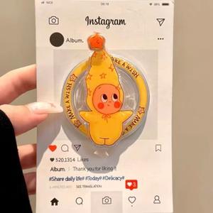 Support magnétique en acrylique pour MagSafe, motif petit homme étoile de dessin animé mignon, forte force d'adsorption, télescopique, pour bureau, pour femmes - Product Image 6