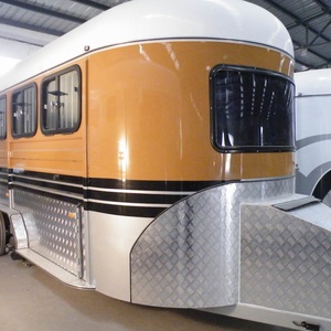 Semirremolque HERUI de Carga Inclinada para 3 Caballos, Construcción de Acero Aleado, Eje Doble, Frenos Eléctricos, Capacidad de Carga de 4T, Alojamiento Tipo RV - Product Image 2