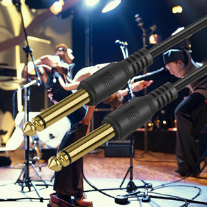 Câble d'extension audio pour haut-parleur mono mâle 6.35 plaqué or Ligne de microphone à réduction de bruit pour guitare pour combinaison téléphonique - Product Image 5