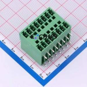 JCB381-WDMC08P Plug-in Terminal Block Bent Lead Through Hole,P=3.81mm Connector 2x8P 3.81mm Green 16P - Product Image 1