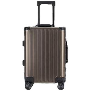 Ensemble de bagages personnalisé léger en aluminium moderne avec cadre entièrement métallique, roulettes pivotantes à 8 roues, serrure TSA, valises de voyage à roulettes 20 24 26 28 pouces - Product Image 4