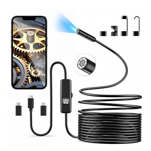 Industrial Endoscope Upgraded Borescope Camera 8 mm Handheld Waterproof Sewer Tools Snake with 8 <b>LEDs</b> Inspection Camera - Product Image 1