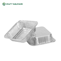 Contenedor de Aluminio Desechable para Alimentos, Bandeja para Almuerzo, Molde para Hornear para el Hogar