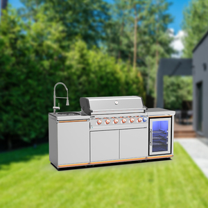 Accessoires d'évier en acier inoxydable, réfrigérateur, appareils électroménagers complets, armoire extérieure mobile sur mesure de luxe, <span class=keywords><strong>cuisine</strong></span> moderne - Product Image 1