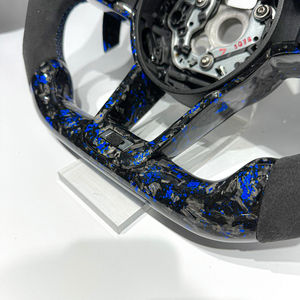 Volante de Fibra de Carbono Azul Forjado con Levas de Cambio Azules Forjadas, Apto para Volkswagen Mk8/<span class=keywords><strong>Golf</strong></span> 7/ GTI R 7.5 - Product Image 3