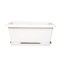 Grandes jardinières carrées traditionnelles en PP avec trou de drainage, capacité de 22,5 L, pour balcon et cour, jardinage des légumes, pots de fleurs