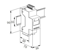Compteur d'énergie sans fil IoT monophasé AC Acrel ADW310-HJ-D16-WIFI 100A avec interface DI/DO sur rail DIN pour système de distribution d'énergie