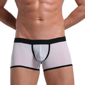 Gli uomini biancheria intima trasparente degli uomini della maglia della garza mutande maschili vedere attraverso pantaloncini <span class=keywords><strong>Boxer</strong></span> per gli uomini - Product Image 4