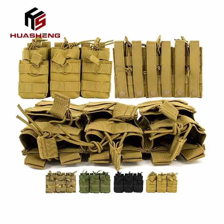 600D Oxford Tactical Molle Triple Magazine Pouch Layer Open-Top Outdoor Magazine Pouch