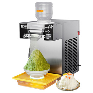 Máquina comercial de hielo raspado de acero inoxidable eléctrica independiente para tiendas de té con leche y tiendas de postres - Product Image 3