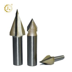 Cortador de ranura en V de 45 grados con punta de carburo 3D V Bits 45 60 120 grados Fresa Tideway V Ranurado <span class=keywords><strong>Router</strong></span> <span class=keywords><strong>Bit</strong></span> - Product Image 2