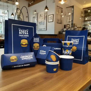 Biểu Tượng Tùy Chỉnh Takeaway Khoai Tây Chiên Bao Bì Chip Hộp, Thức Ăn Nhanh Container Chiên Gà Nugget Bỏng Ngô Hộp Thực Phẩm Container Set - Product Image 3