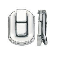 Loquet à ressort en alliage de zinc chromé pour boîte, fermoir à bascule métallique pour étui en bois, boîte cadeau, boîte à vin, quincaillerie