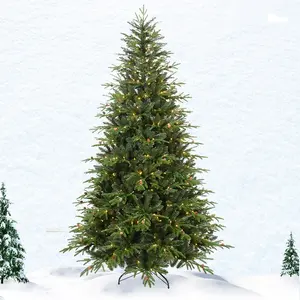 2023 Best Selling New Year Xmas Tree with Led Light PE PVC Mixed Customized Decoration Artificial Green Christmas Tree