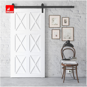 Porta Scorrevole in Legno Stile Fienile Dipinta di Bianco per Interni, <span class=keywords><strong>Cucina</strong></span> e Camera <span class=keywords><strong>da</strong></span> Letto - Product Image 3