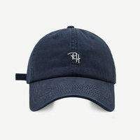 Gorra de Béisbol Unisex con Bordado de Letras RH, Estilo Vintage Lavado, Ajustable, para Deportes al Aire Libre, con Logotipo Personalizado