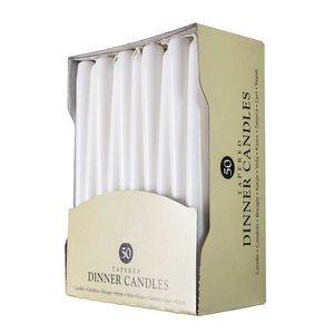 Bougie cône bon marché cire de paraffine domestique bâton blanc bougie de Table bougie de dîner - Product Image 1