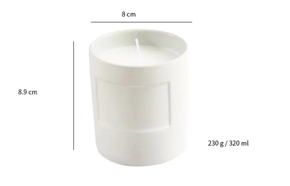 Aroma di lusso candela regalo professionale personalizzato bianco vaso di ceramica profumata candela con coperchi in metallo