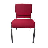 Silla cómoda y apilable multicolor con almohadilla trasera, para iglesia, púlpit