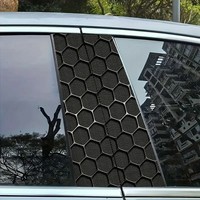 2 autocollants créatifs personnalisés en nid d'abeille pour montants B de voiture, imperméables, auto-adhésifs, pour décoration extérieure et protection
