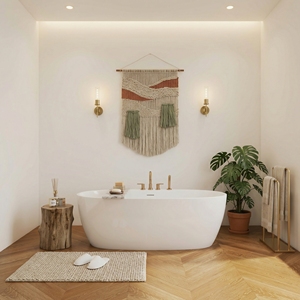 Contemporary Freestanding Tub Acrylic Fiberglass Vietnam Custom Size Shape <b>Drain</b> Logo OEM ODM Matte Glossy Finish - Product Image 3