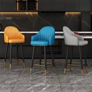 Chuyên Nghiệp Các Nhà Sản Xuất Bắc Âu Phong Cách Kim Loại Hiện Đại Bọc Da Thanh Phân Cho Nhà Bếp Biệt Thự - Product Image 2