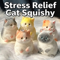 Jouet à presser géant en forme de chat gras simulé, peint à la main, jouet anti-stress, cadeau créatif DIY, décoration mignonne