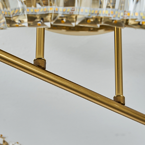 Decoración del hogar lujo redondo moderno círculo techo luces de cristal anillo candelabro lámpara Accesorios - Product Image 5