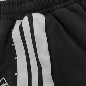 Pantalones Cortos de Alta Calidad, 100% Algodón, Estampados y Bordados con Diamantes, Estilo Hip Hop, Holgados, para Hombre - Product Image 3