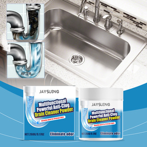 Limpiador de inodoros domésticos y fregaderos de cocina Polvo de desbloqueo de tuberías para drenaje y plomería Eficaz en tuberías obstruidas - Product Image 1