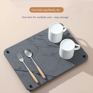 Tapete de Piedra para Secar Platos en la Cocina, Antideslizante, Resistente al Calor, de Secado Rápido, Ecológico, de Tierra de Diatomeas - Product Image 2