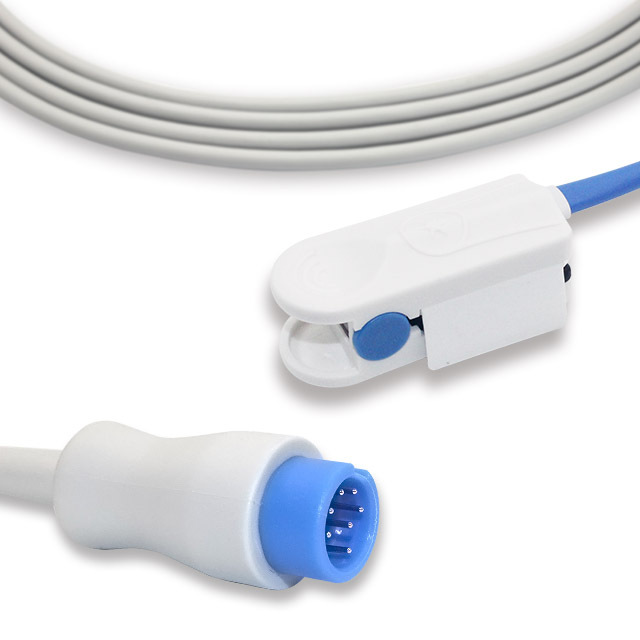 Reusable Adult Finger-Clip SpO2 Sensor Compatible with Mindray Monitor Latex-free TPU Material SpO2 Probe