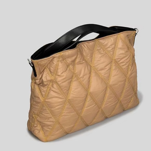 Muestra Gratis, Bolso de Mano Acolchado con Diseño de Diamantes, Bolso de Mano de Lujo para Mujer, Bolsos Grandes - Product Image 3