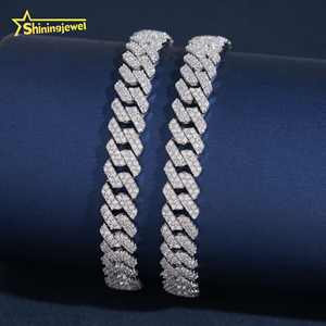 RTS Disponibilità Locale Magazzino USA Bracciale Cubano in Moissanite VVS da 8mm Gioielli Hip Hop in Argento Massiccio 925 Supera Test Diamanti - Product Image 3
